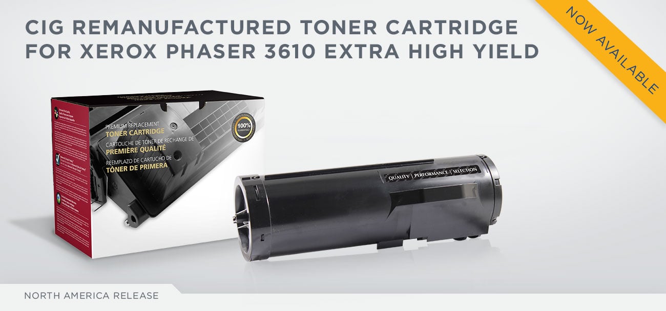 CIG REMANUFACTURED TONER CARTRIDGES FOR XEROX PHASER 3610 EXTRA HIGH YIELD